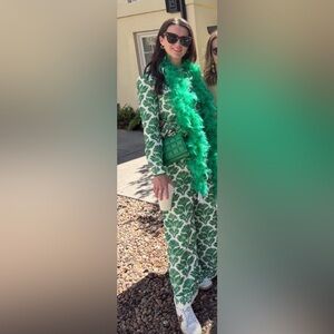 Alex Marie Green and White Floral Set